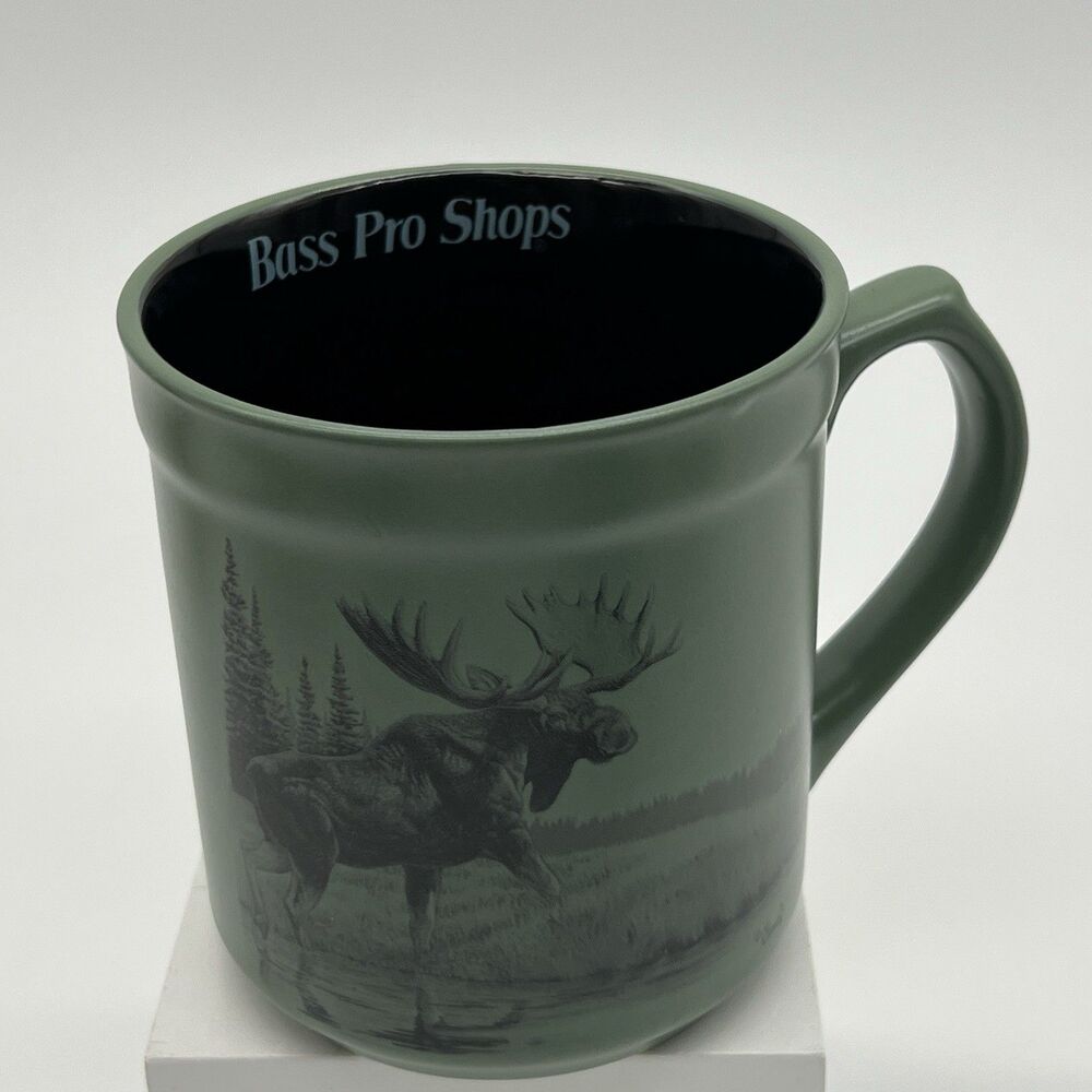 Bass Pro Shop Green Moose Coffee Mug 16oz Hunting Cup 2021
